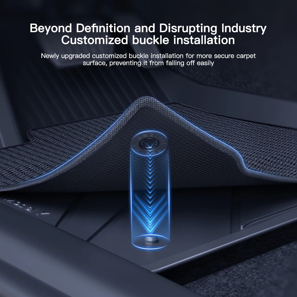 YZ For Tesla Floor Mats Model 3 Y 2021-2024 Car Four Seasons Waterproof Non-slip Floor Mat NEW TPE Special Car Accessories