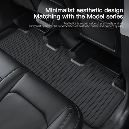 Teslak For Tesla Trunk Mat Model Y Model 3 Floor Mat 2021-2024 Luggage Mat   TPE waterproof Anti-Slip Set Floor Liner Mat