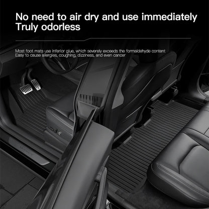 Teslak For Tesla Trunk Mat Model Y Model 3 Floor Mat 2021-2024 Luggage Mat   TPE waterproof Anti-Slip Set Floor Liner Mat