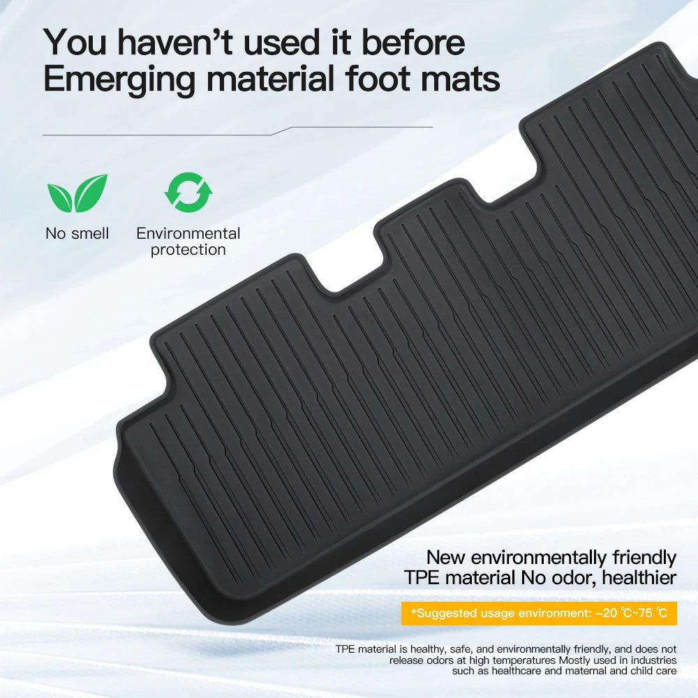 Teslak For Tesla Trunk Mat Model Y Model 3 Floor Mat 2021-2024 Luggage Mat   TPE waterproof Anti-Slip Set Floor Liner Mat
