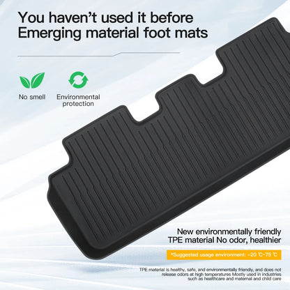 Teslak For Tesla Trunk Mat Model Y Model 3 Floor Mat 2021-2024 Luggage Mat   TPE waterproof Anti-Slip Set Floor Liner Mat