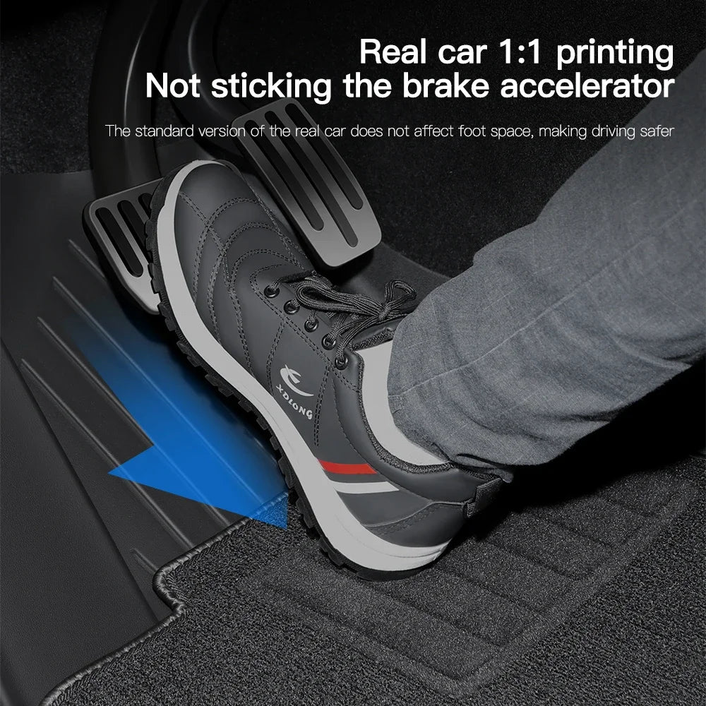 Teslak For Tesla Trunk Mat Model Y Model 3 Floor Mat 2021-2024 Luggage Mat   TPE waterproof Anti-Slip Set Floor Liner Mat