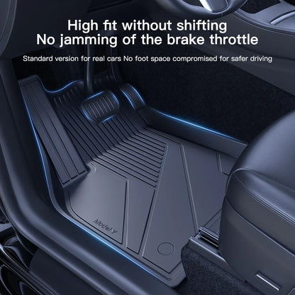 YZ For Tesla Floor Mats Model 3 Y 2021-2024 Car Four Seasons Waterproof Non-slip Floor Mat NEW  TPE Special Car Accessories